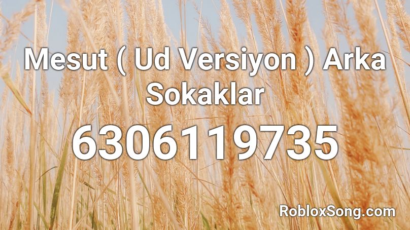 Mesut ( Ud Versiyon )  Arka Sokaklar  Roblox ID