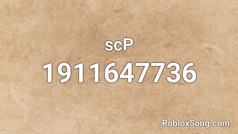 scP Roblox ID