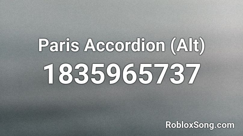 Paris Accordion (Alt) Roblox ID