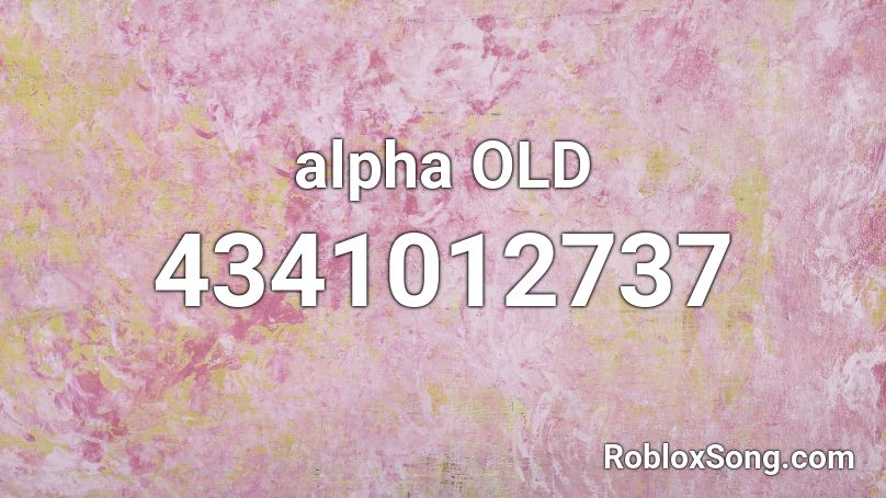 alpha OLD Roblox ID
