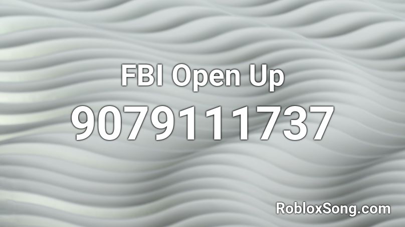 FBI Open Up Roblox ID