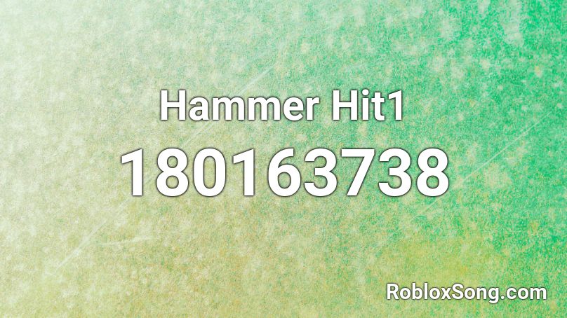 Hammer Hit1 Roblox ID