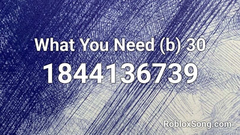 What You Need (b) 30 Roblox ID