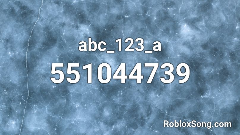 abc_123_a Roblox ID
