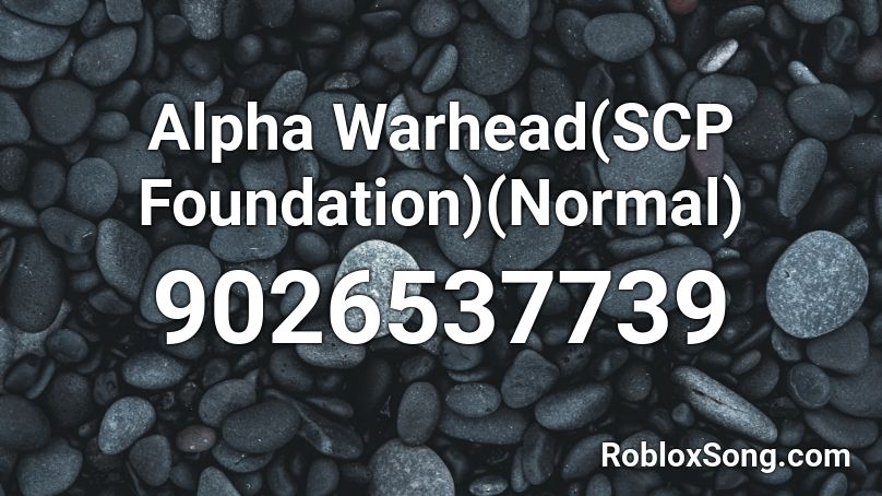 Alpha Warhead(SCP Foundation)(Normal) Roblox ID