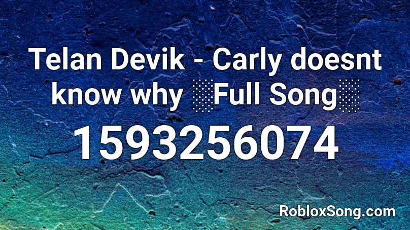 doesnt know why Roblox ID