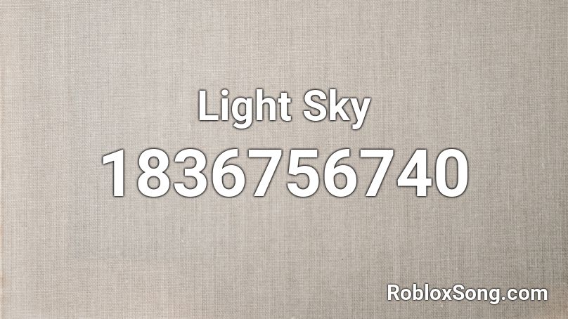 Light Sky Roblox ID
