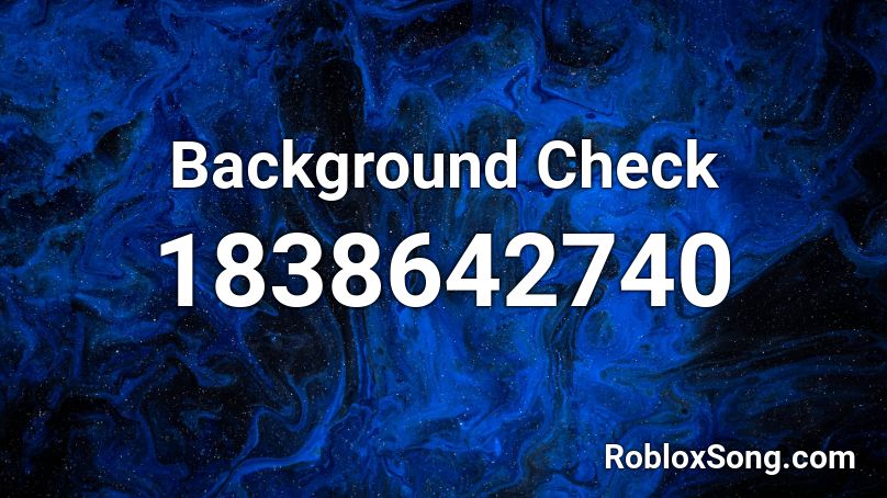 Background Check Roblox ID