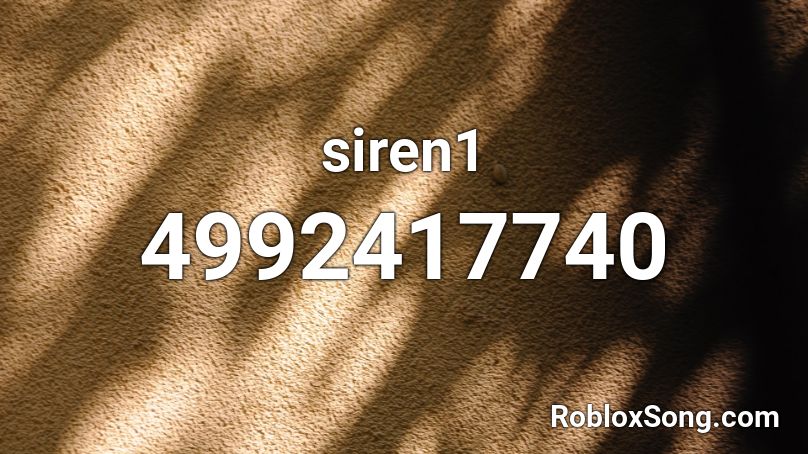siren1 Roblox ID