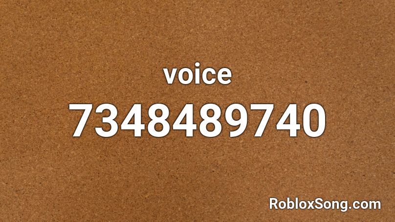 voice Roblox ID