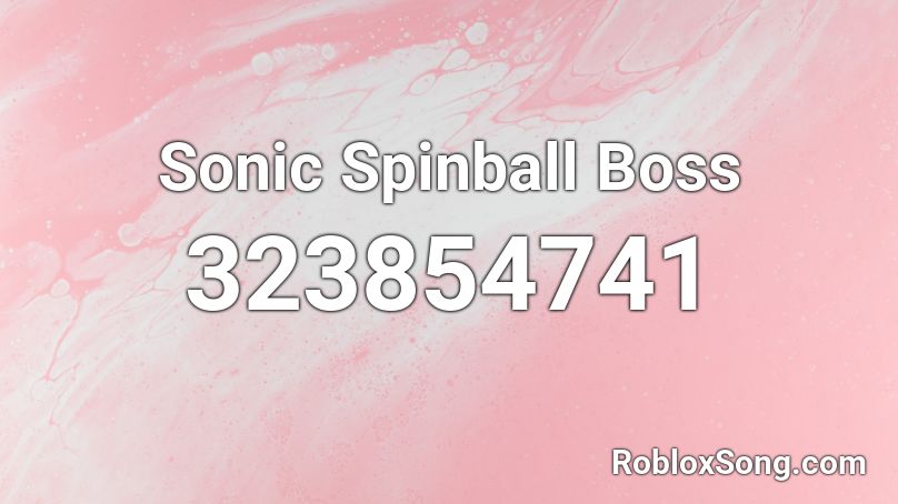 Sonic Spinball Boss Roblox ID