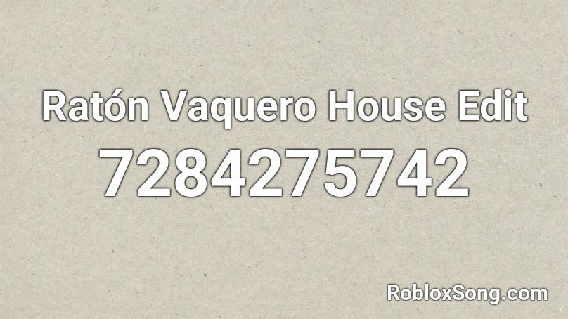 Ratón Vaquero House Edit Roblox ID