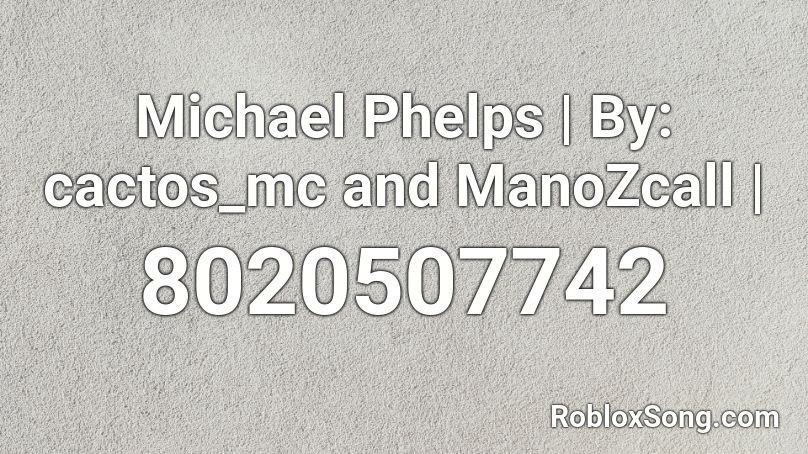 Michael Phelps | By: cactos_mc and ManoZcall | Roblox ID