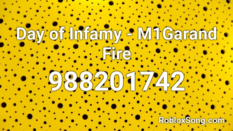 Day of Infamy - M1Garand Fire Roblox ID