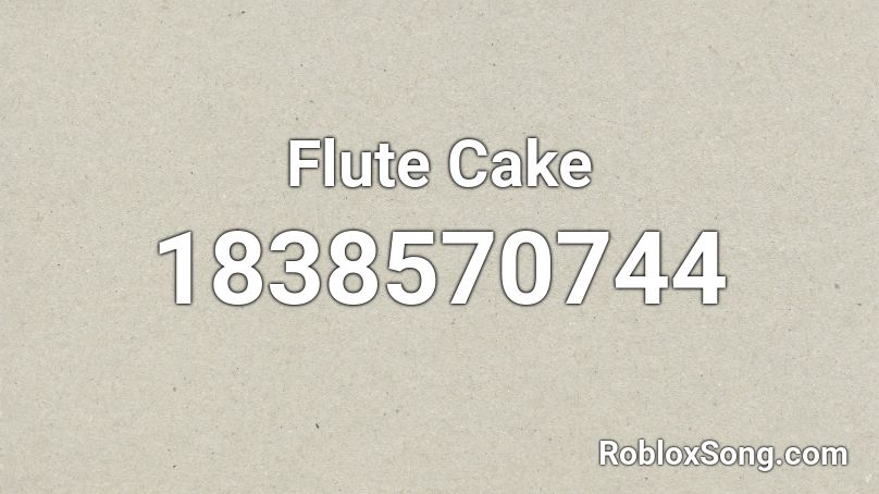 Flute Cake Roblox ID