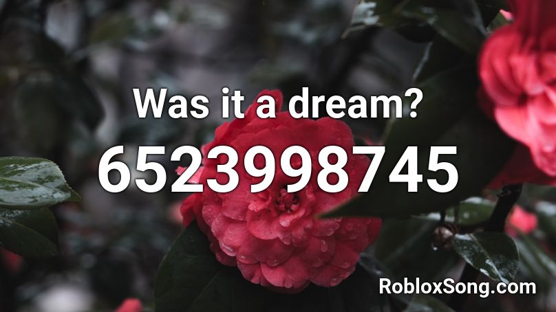 Was it a dream? Roblox ID