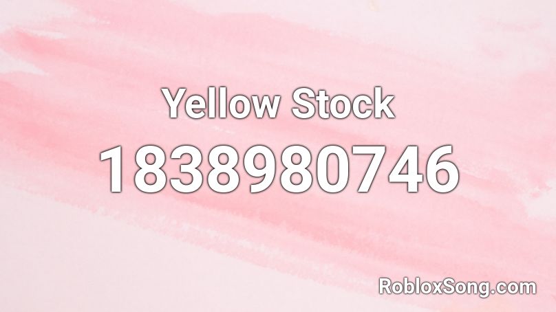 Yellow Stock Roblox ID