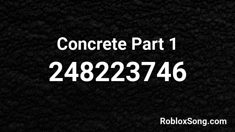 Concrete Part 1 Roblox ID