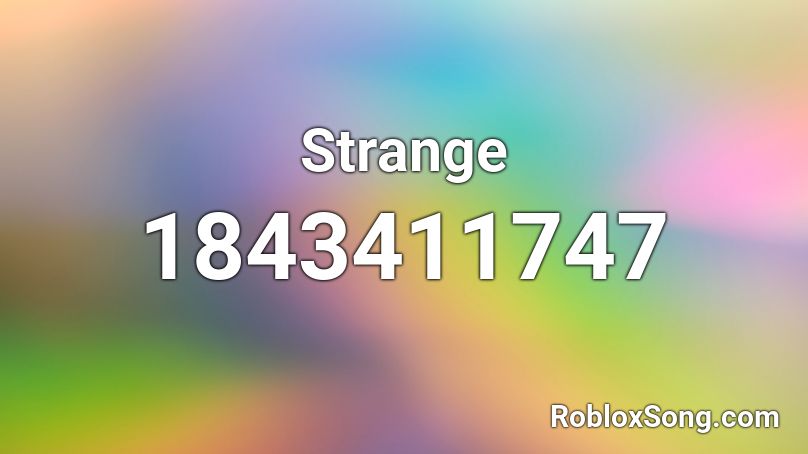 Strange Roblox ID