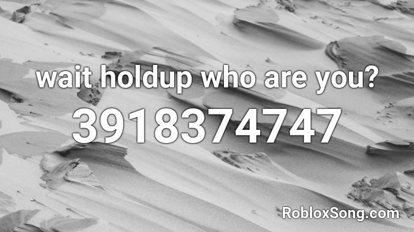 wait holdup who are you? Roblox ID