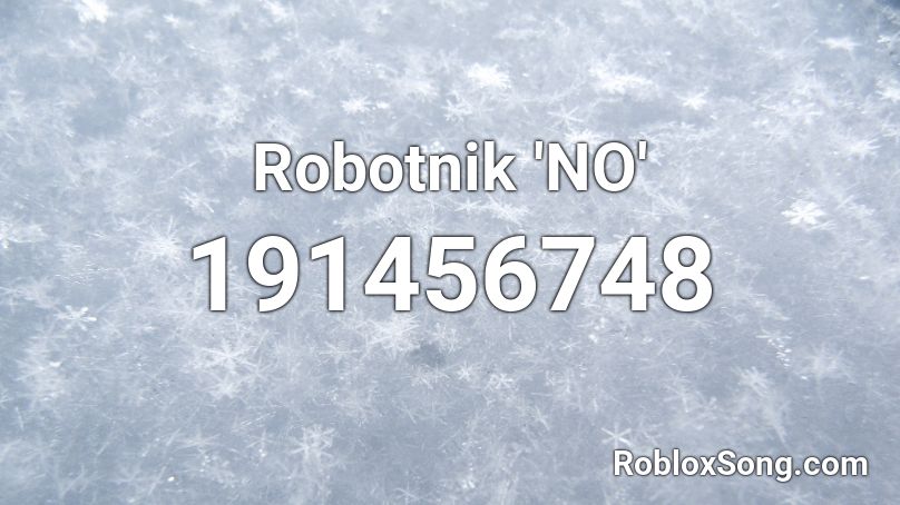 Robotnik 'NO' Roblox ID