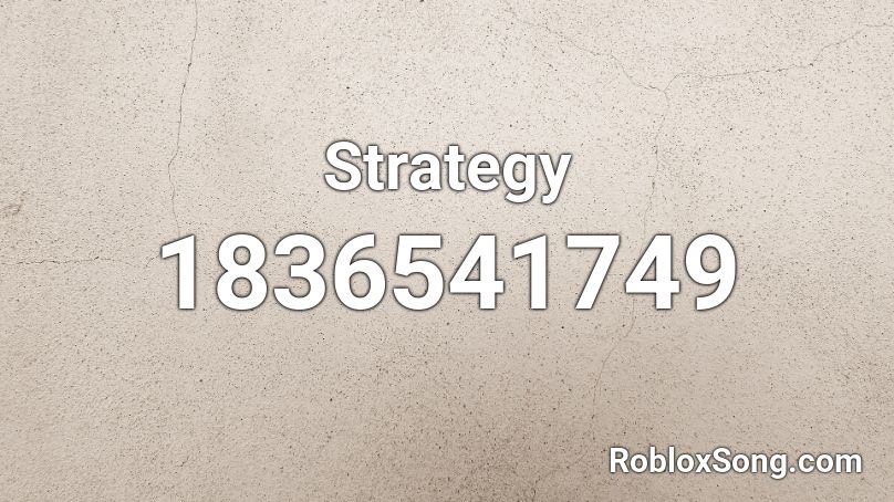 Strategy Roblox ID