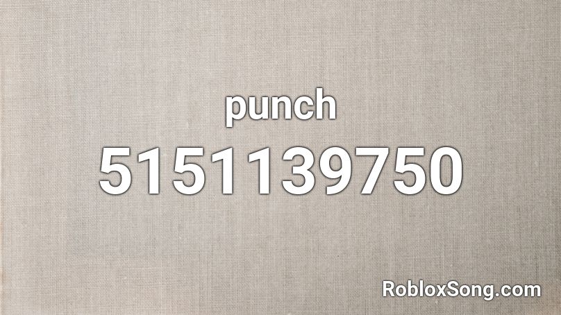 punch Roblox ID