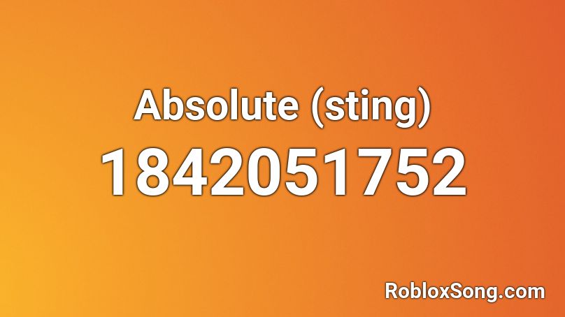 Absolute (sting) Roblox ID