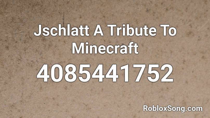 Jschlatt A Tribute To Minecraft Roblox ID