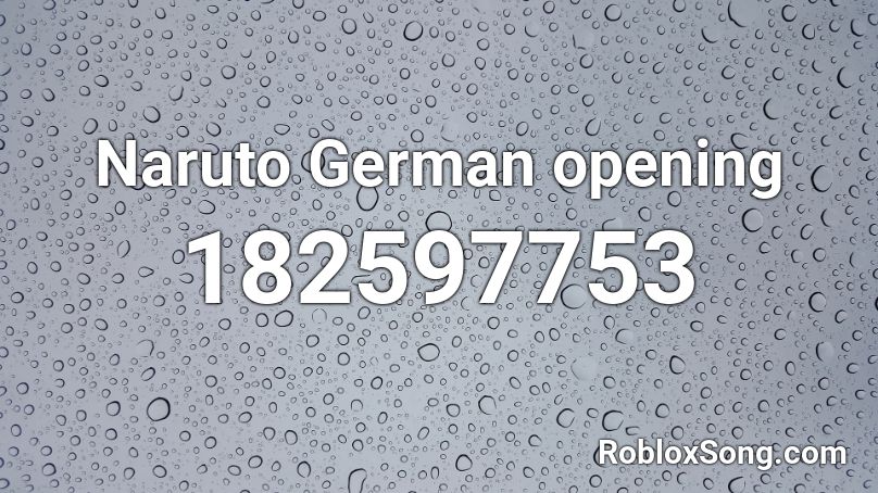 Naruto German opening Roblox ID