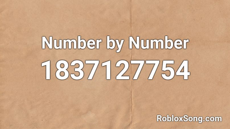 Number by Number Roblox ID