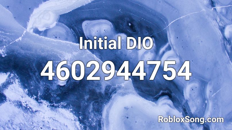 Initial DIO Roblox ID