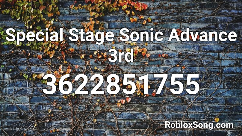 Special Stage Sonic Advance 3rd Roblox ID