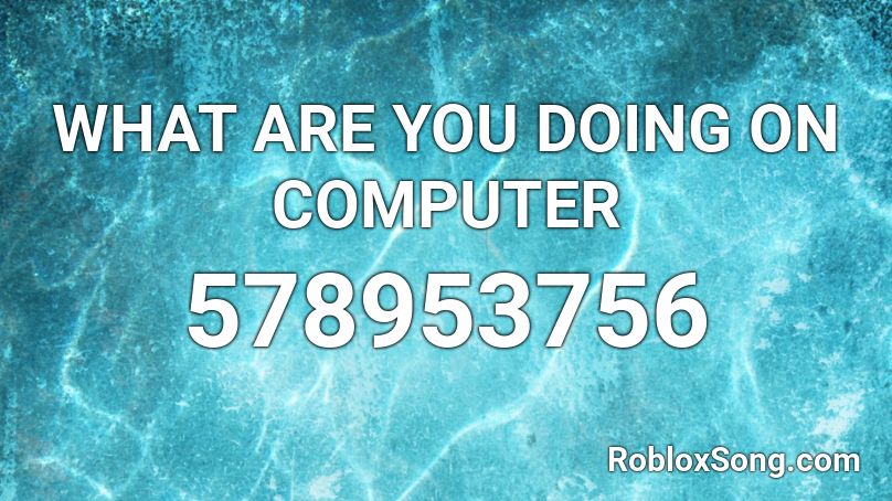 WHAT ARE YOU DOING ON COMPUTER Roblox ID
