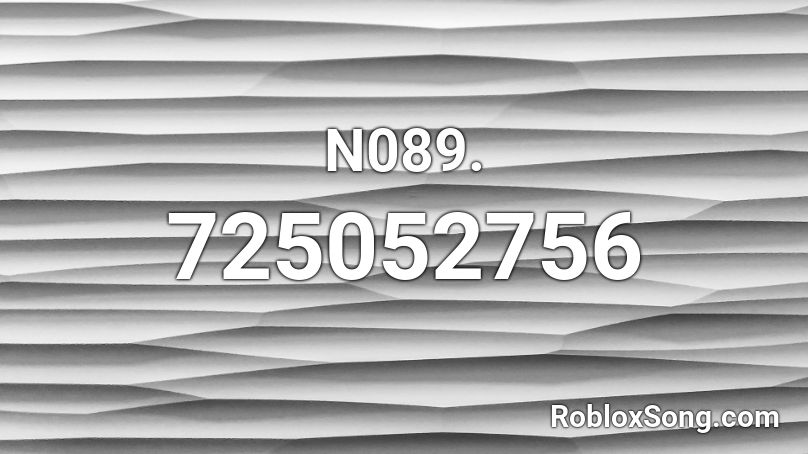 N089. Roblox ID