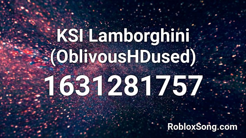KSI Lamborghini (OblivousHDused) Roblox ID