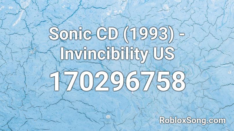 Sonic CD (1993) - Invincibility US Roblox ID