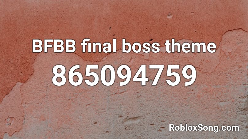 BFBB final boss theme Roblox ID - Roblox music codes