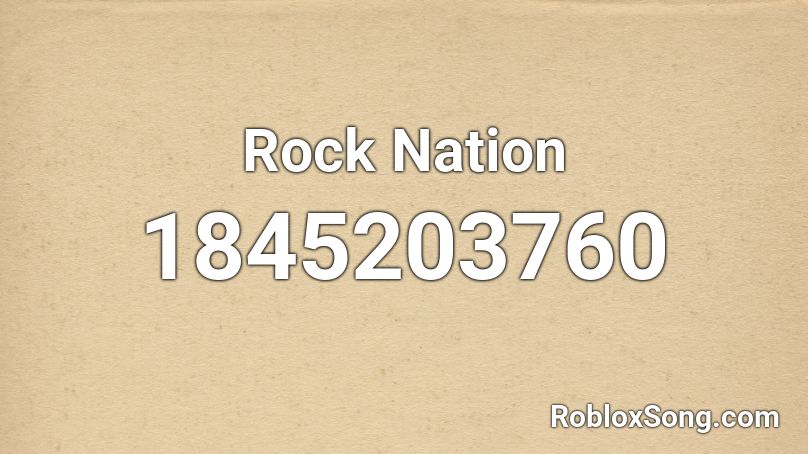 Rock Nation Roblox ID