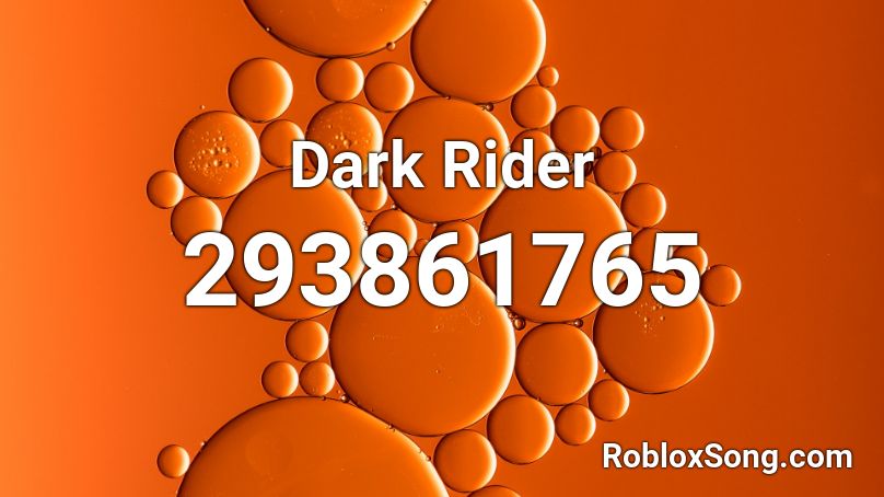 Dark Rider Roblox ID