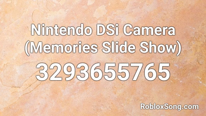 Nintendo DSi Camera (Memories Slide Show) Roblox ID