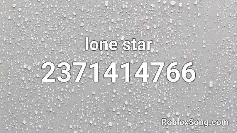 lone star roblox id