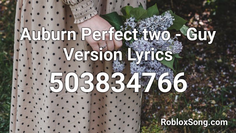 Auburn Perfect two - Guy Version Lyrics Roblox ID