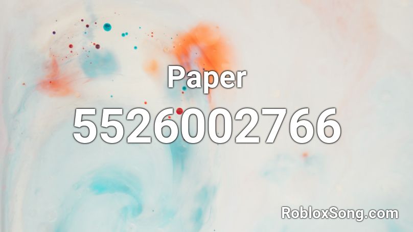 Paper Roblox ID
