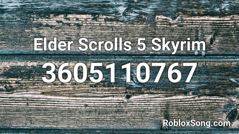 Elder Scrolls 5 Skyrim Roblox ID