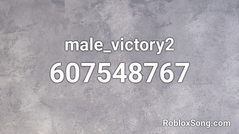 male_victory2 Roblox ID