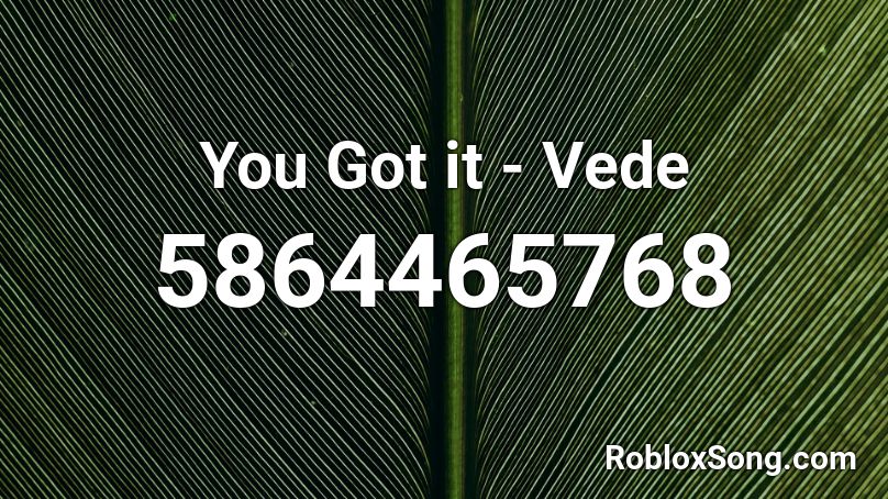 You Got it - Vede Roblox ID