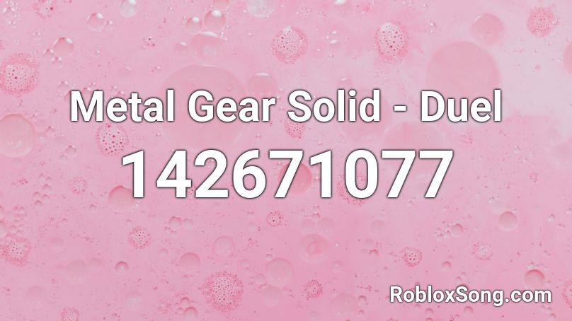 Metal Gear Solid - Duel Roblox ID