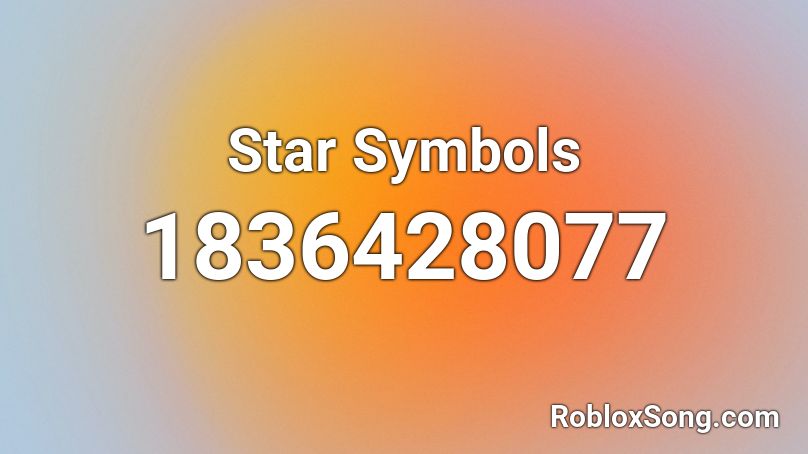 Star Symbols Roblox ID