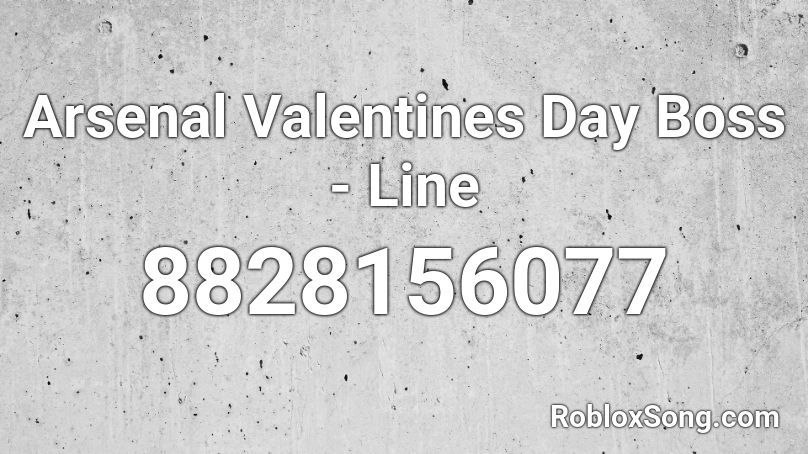 Arsenal Valentines Day Boss - Line Roblox ID